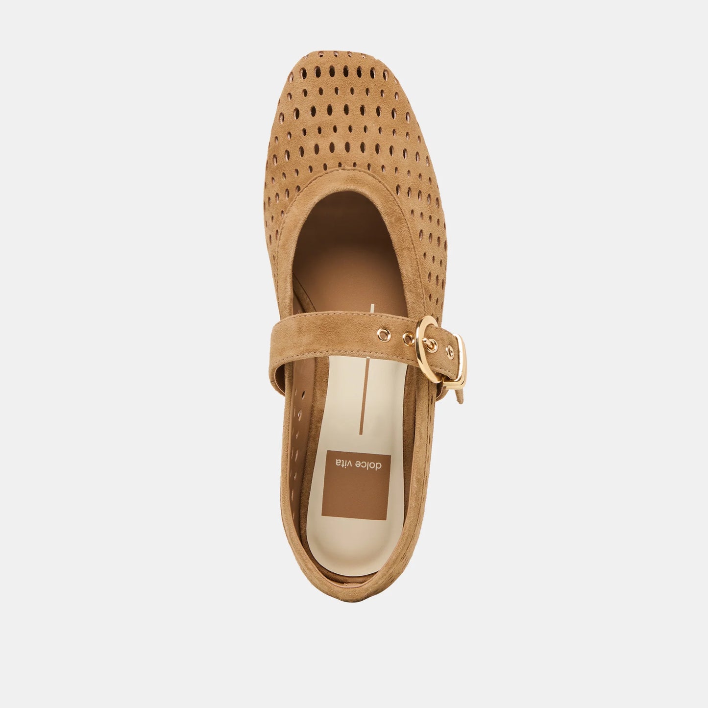 Mikel Light Brown Suede Flat
