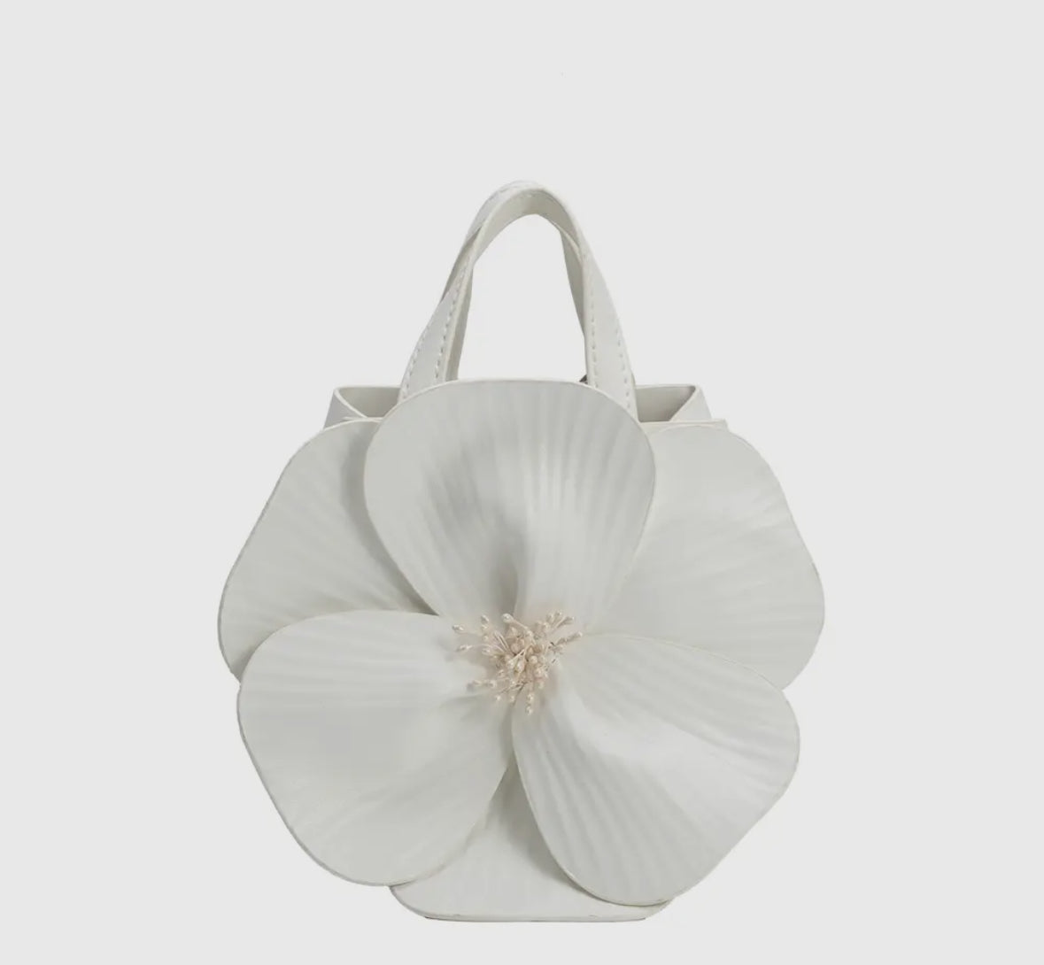 Monroe Ivory Flower Bag