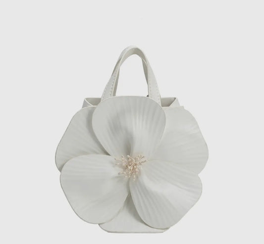 Monroe Ivory Flower Bag