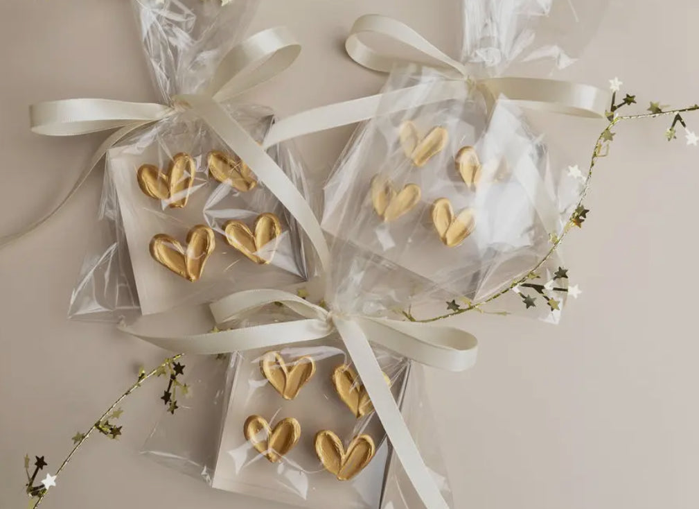 Acrylic 3x3 Gold Hearts