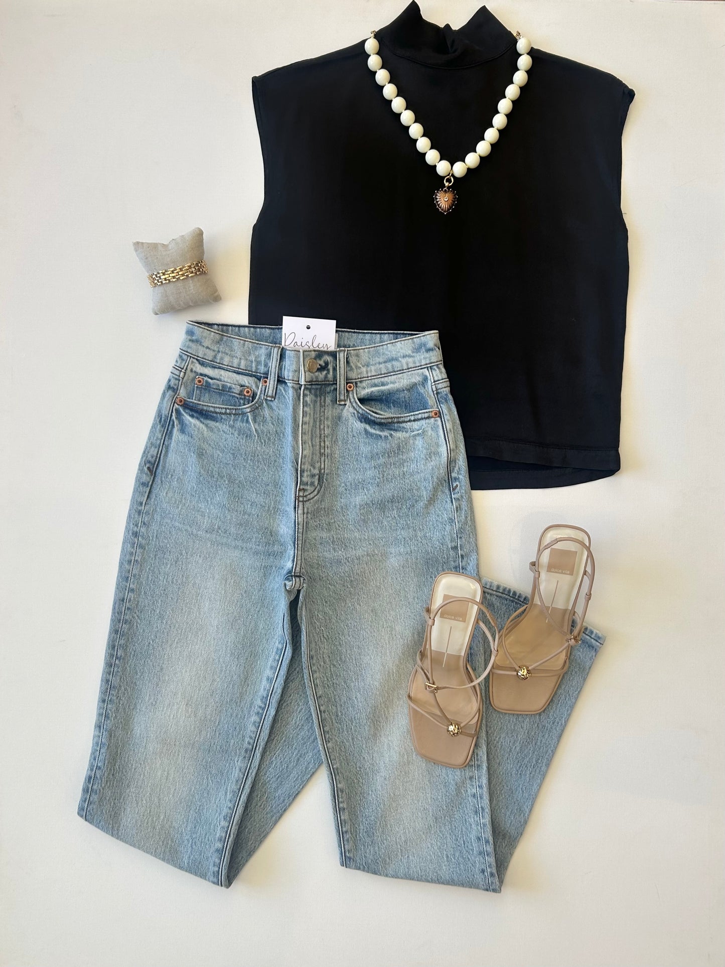 Black Mock Neck Muscle Tee