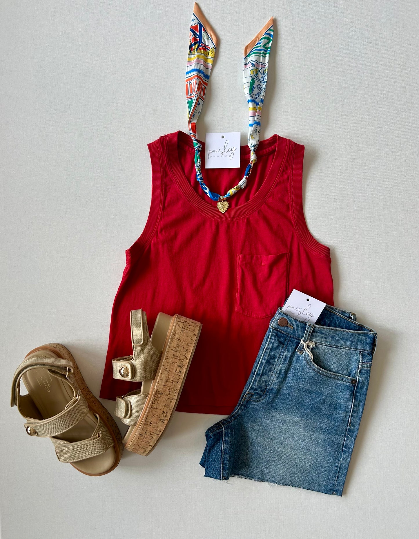 Boxy Cropped Tank With Pockets