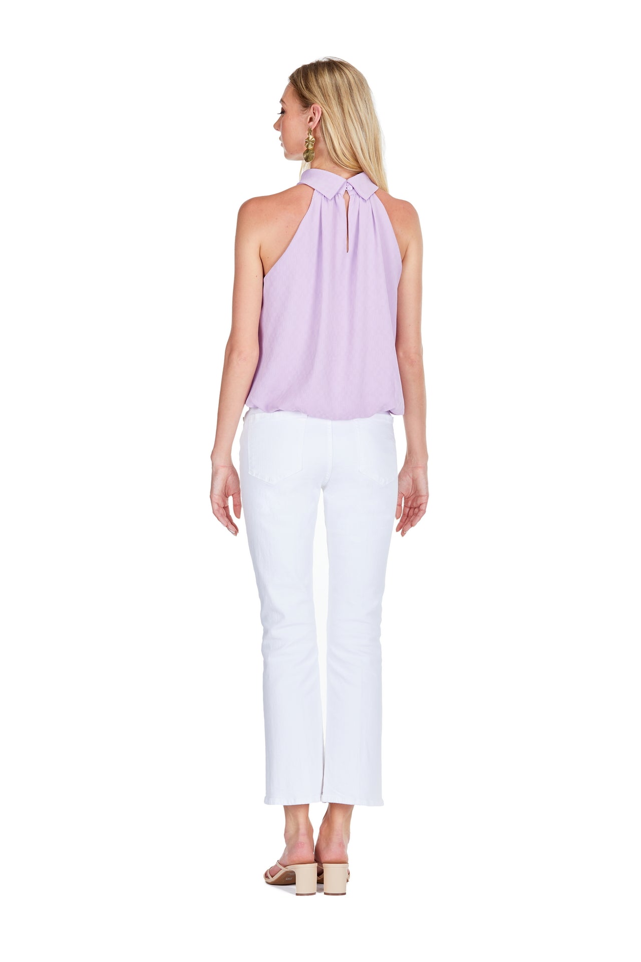 Lilac Bubble Hem Top
