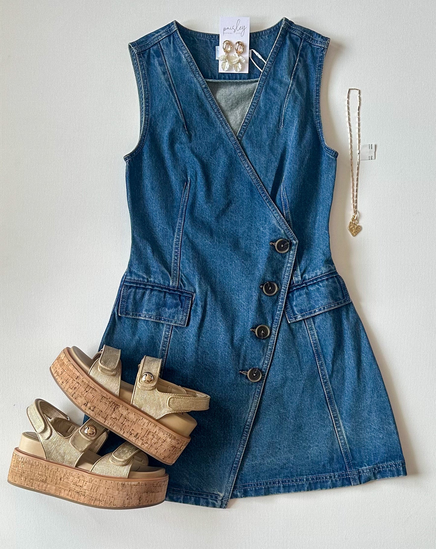 Nora Wrap Denim Dress