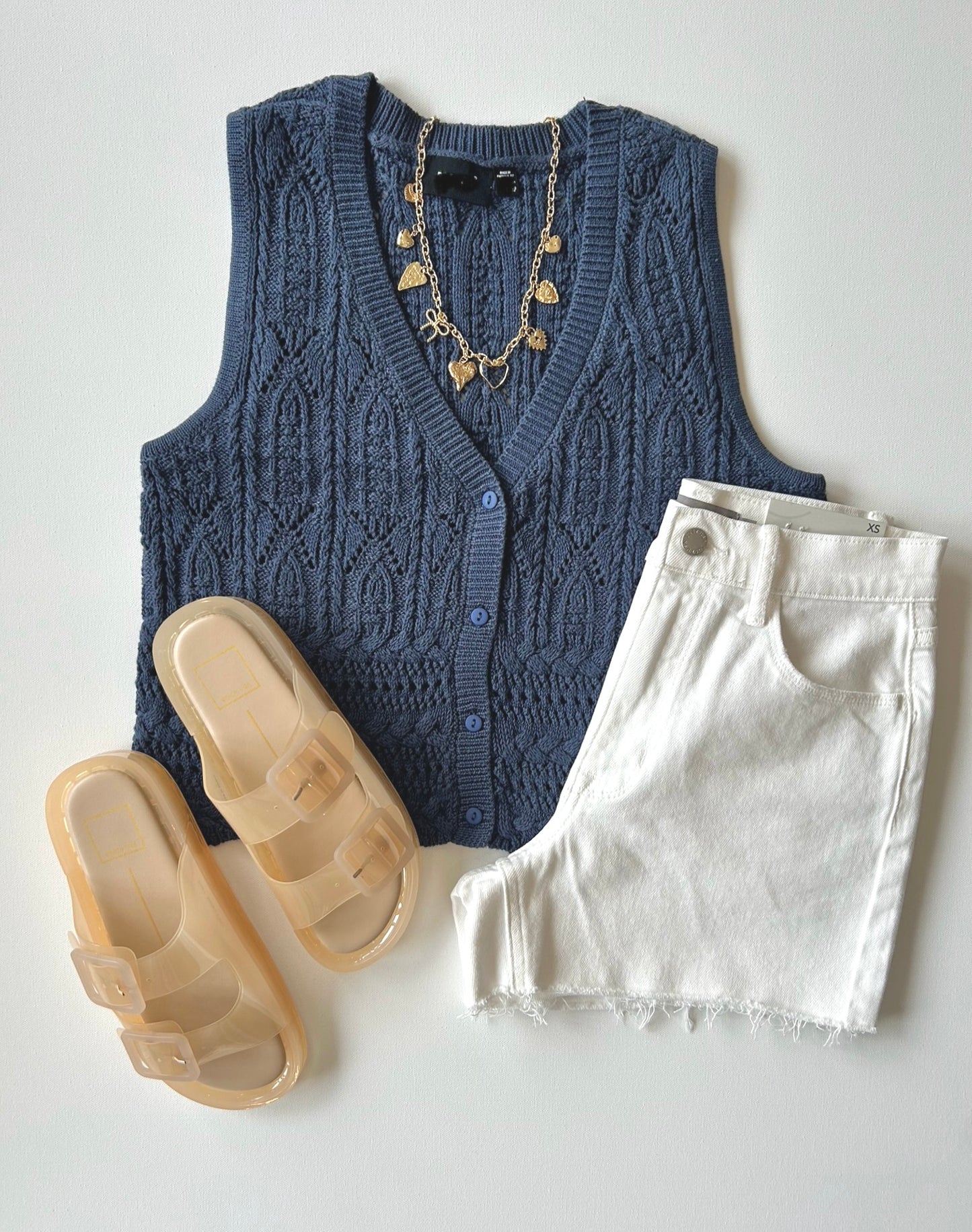 Shura Sleeveless Vest in True Blue