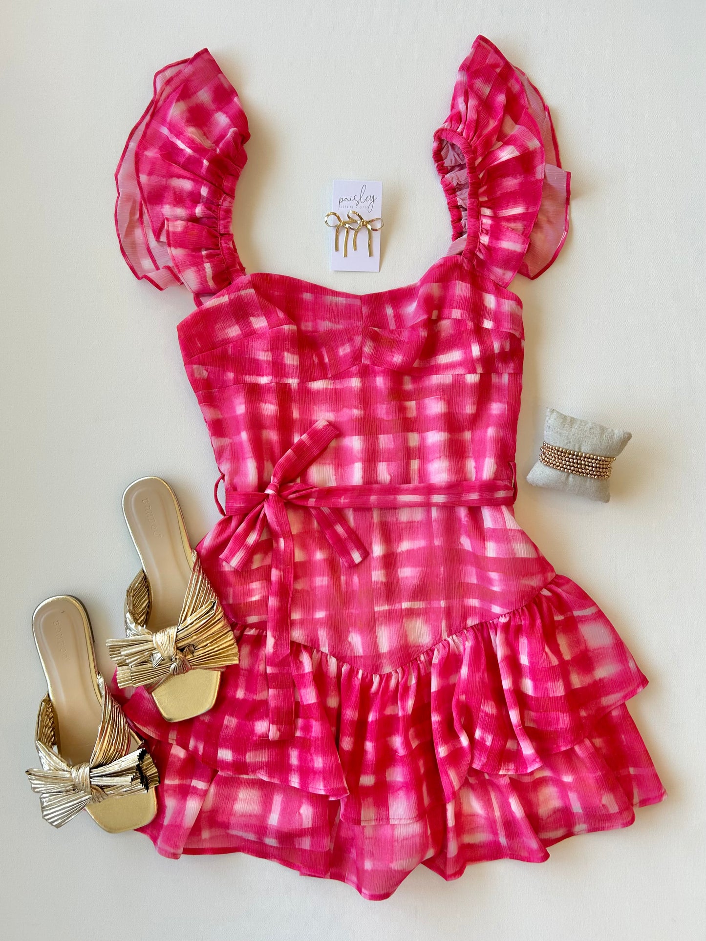 Hailey Romper In Picnic Plaid