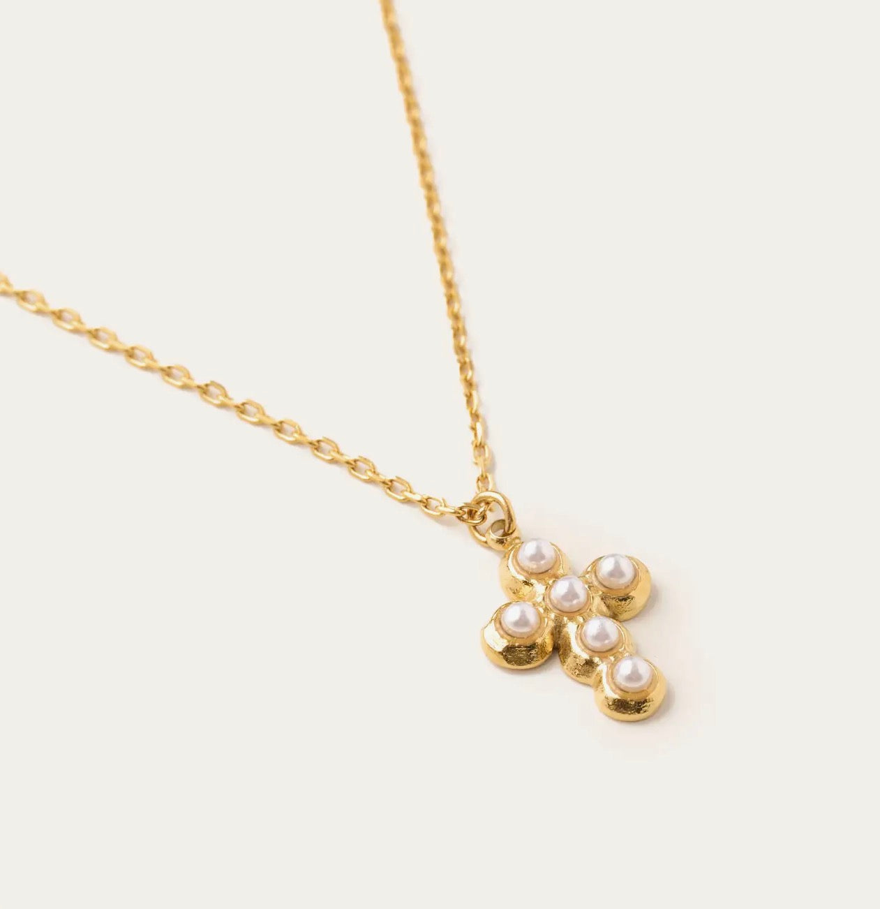 Pearl Cross Necklace