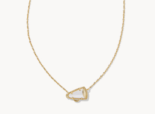 Cheer Short Pendant Necklace White MOP