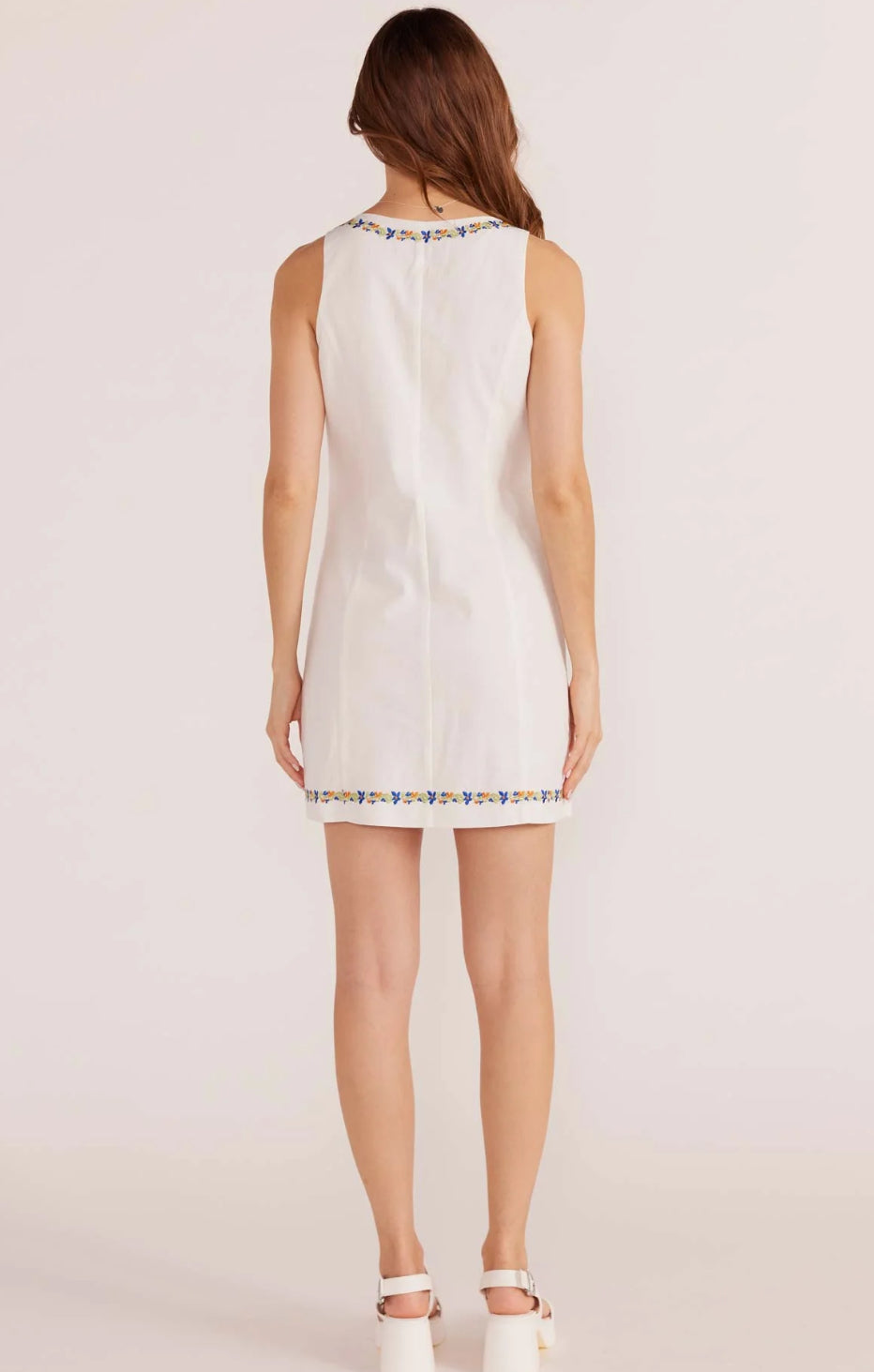 Elini Embroidered Mini Dress