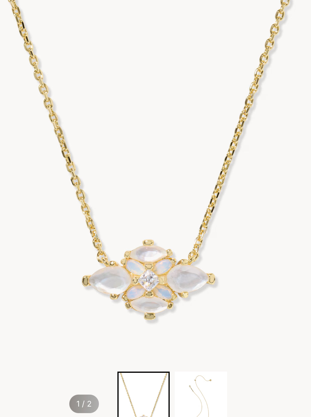 Abbie Crystal Pendant Necklace