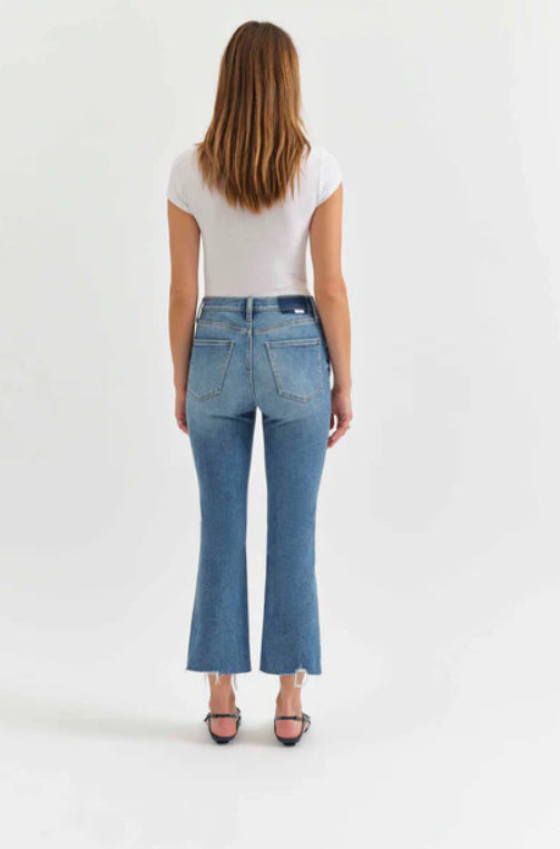 Shy Girl Crop Flare In Wide Awake Vintage