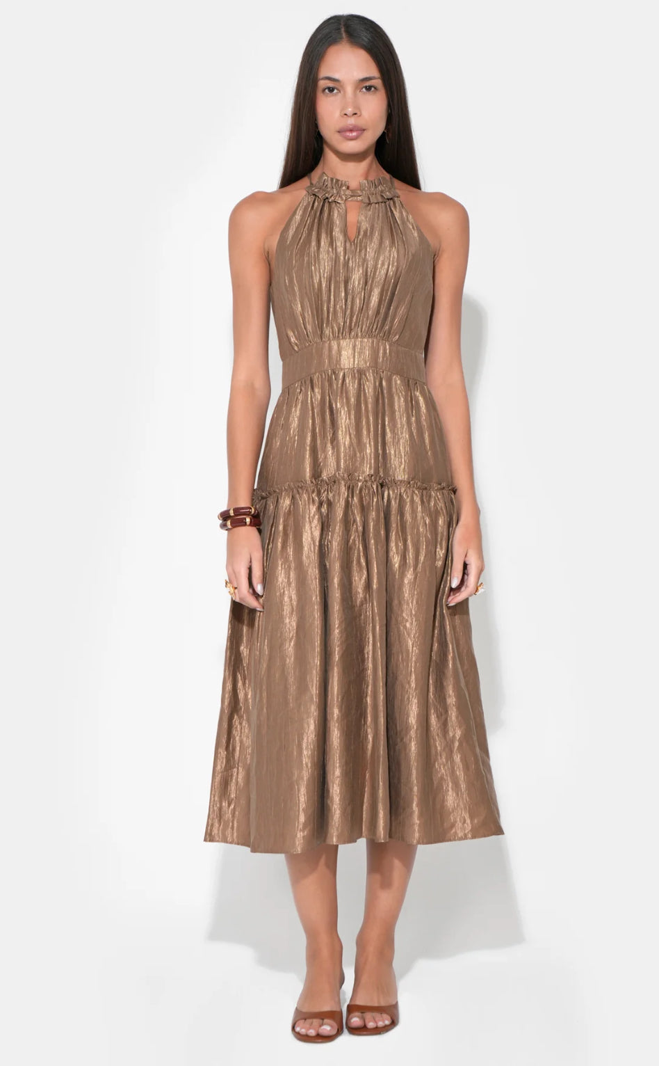 Margaret Halter Midi Dress