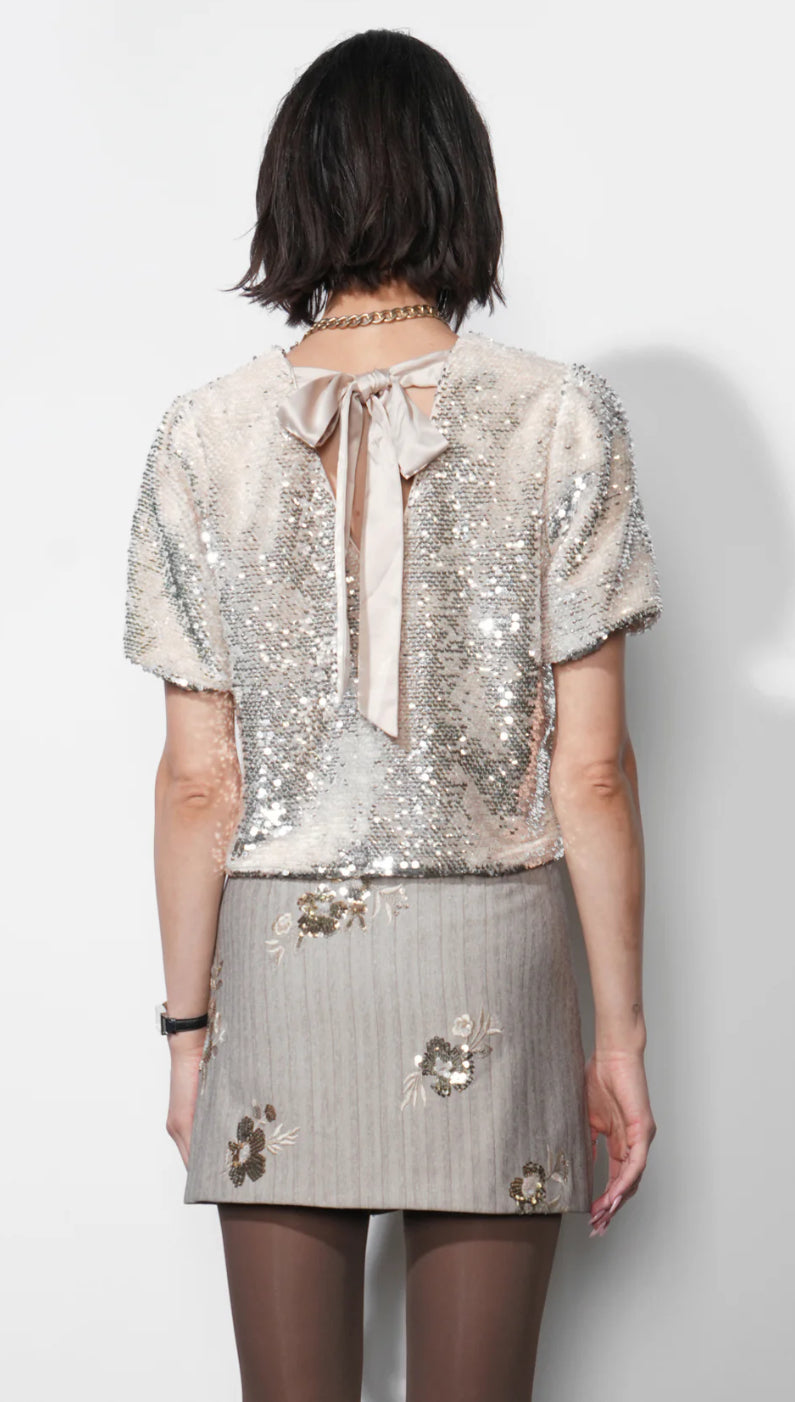 Grace Velvet Sequin Bubble Top