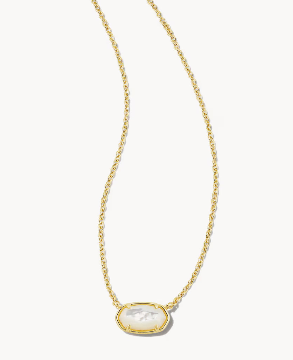 Grayson Short Pendant Necklace Gold Ivory MOP