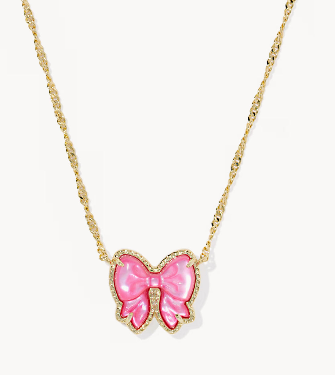 Haley Bow Short Pendant Necklace