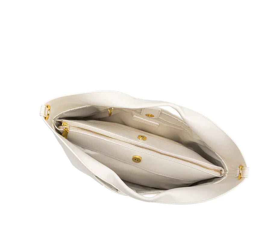 Jillian Ivory Recycled Vegan Tote Bag