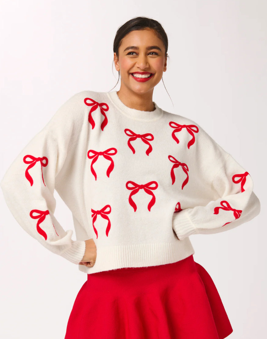 Ivory Bow Sweater