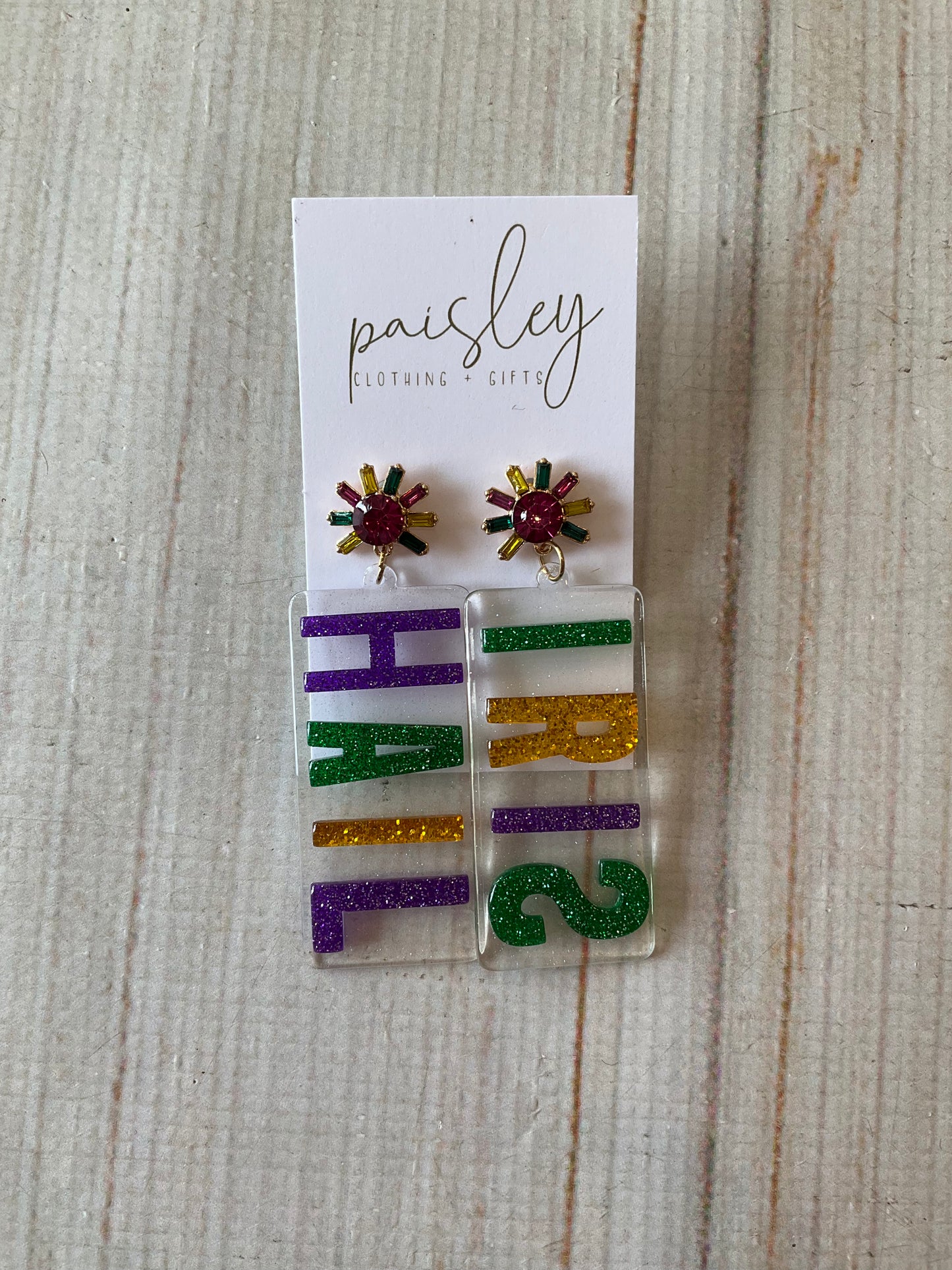 Mardi Gras Earrings
