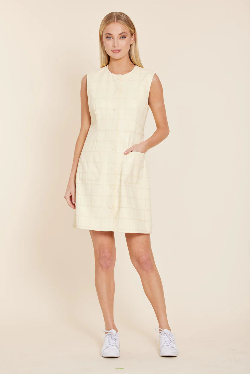 Tonal Plaid Stitch Dress