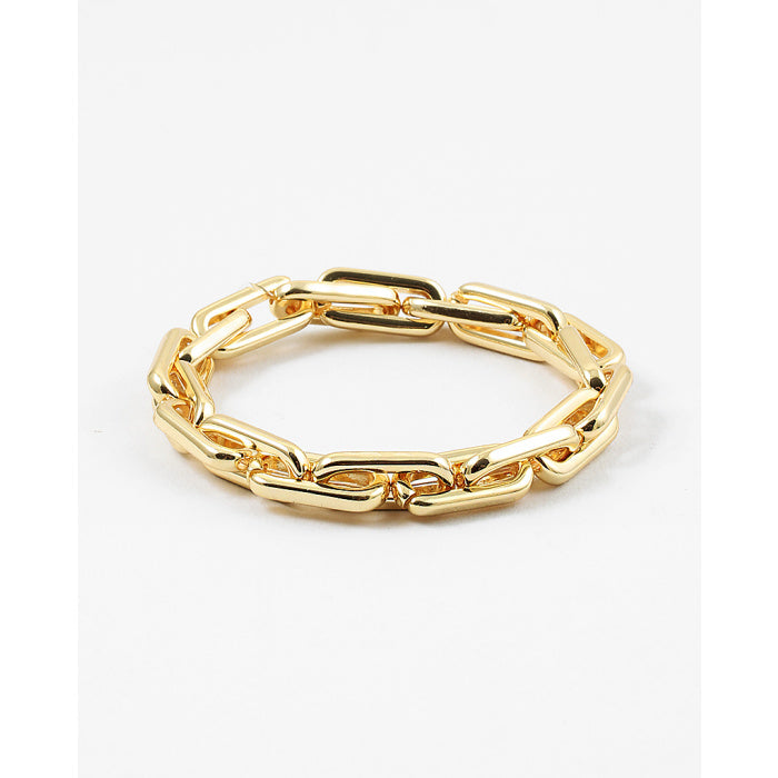 Gold Stretch Link Bracelet