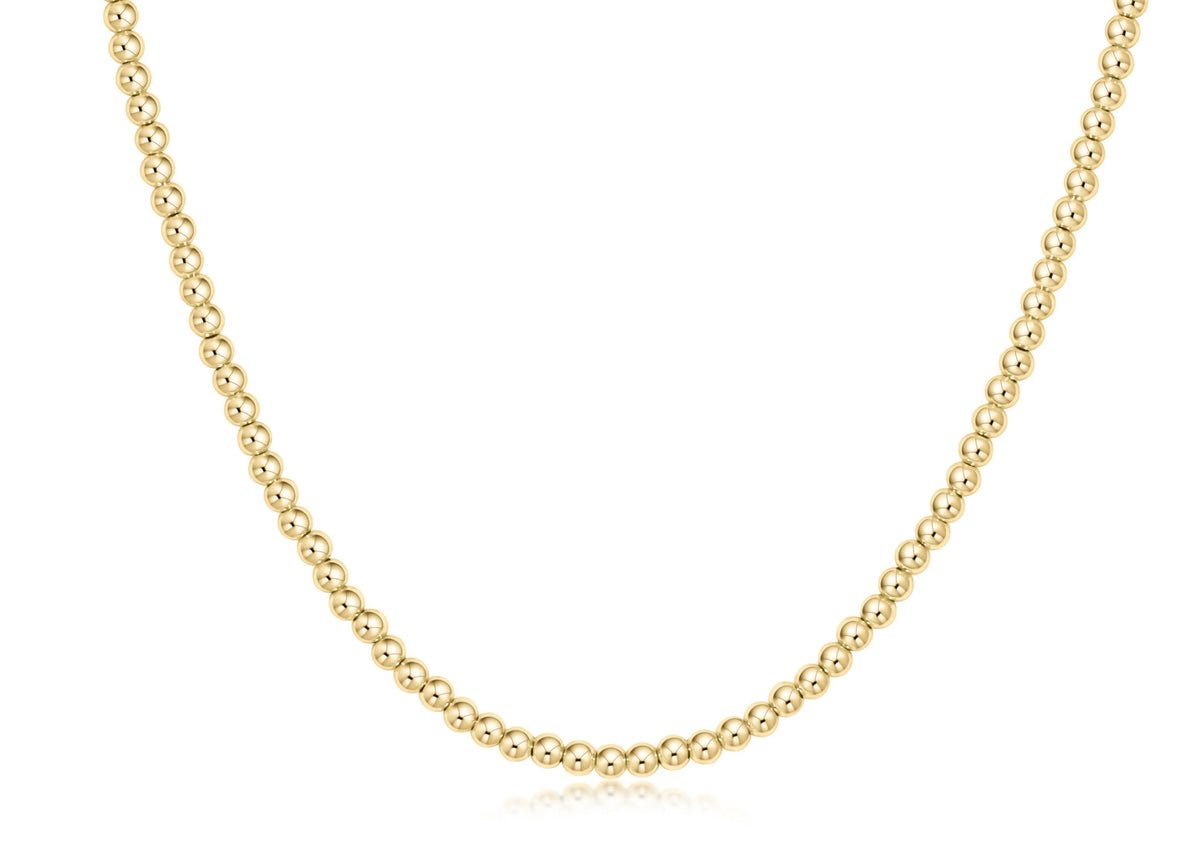 17" Choker Beaded- Classic gold 3MM