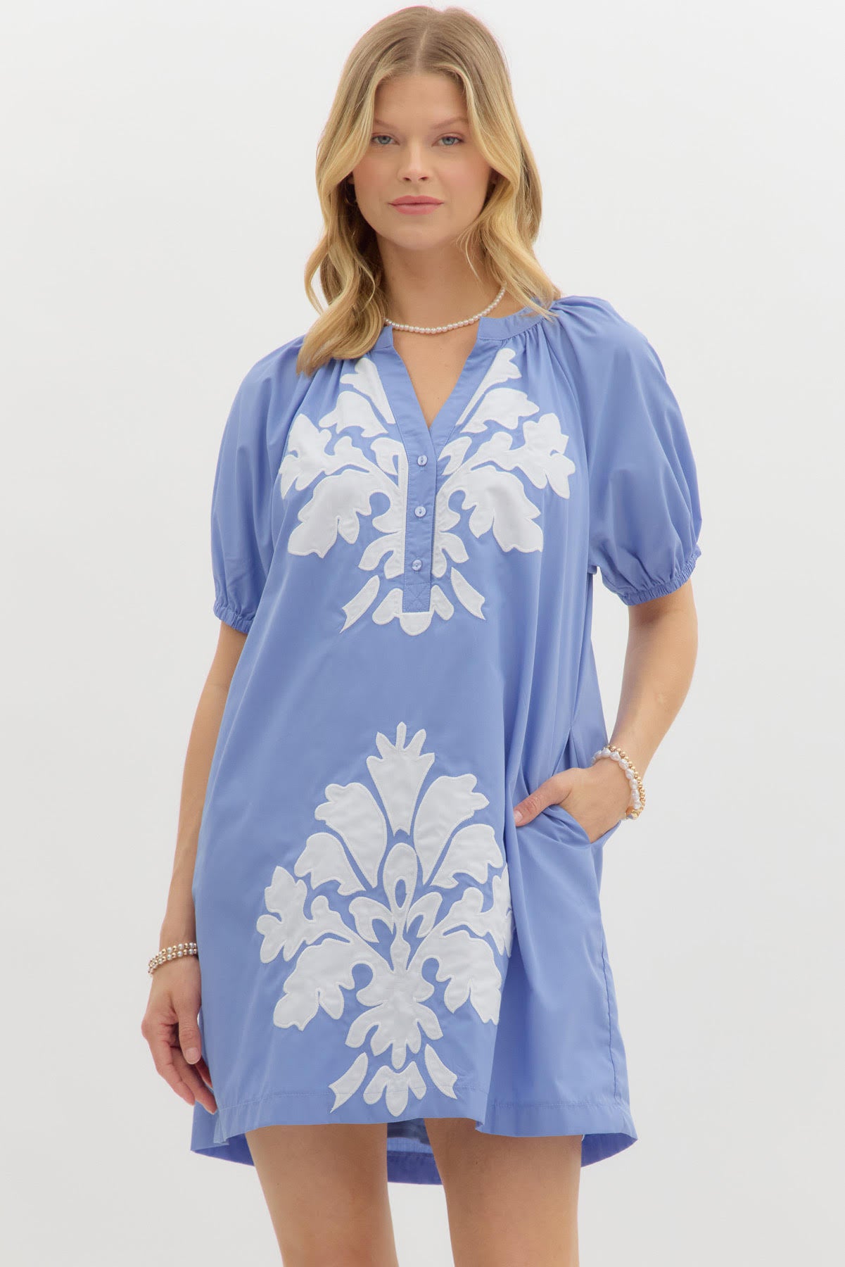 Coastline Embroidered Dress