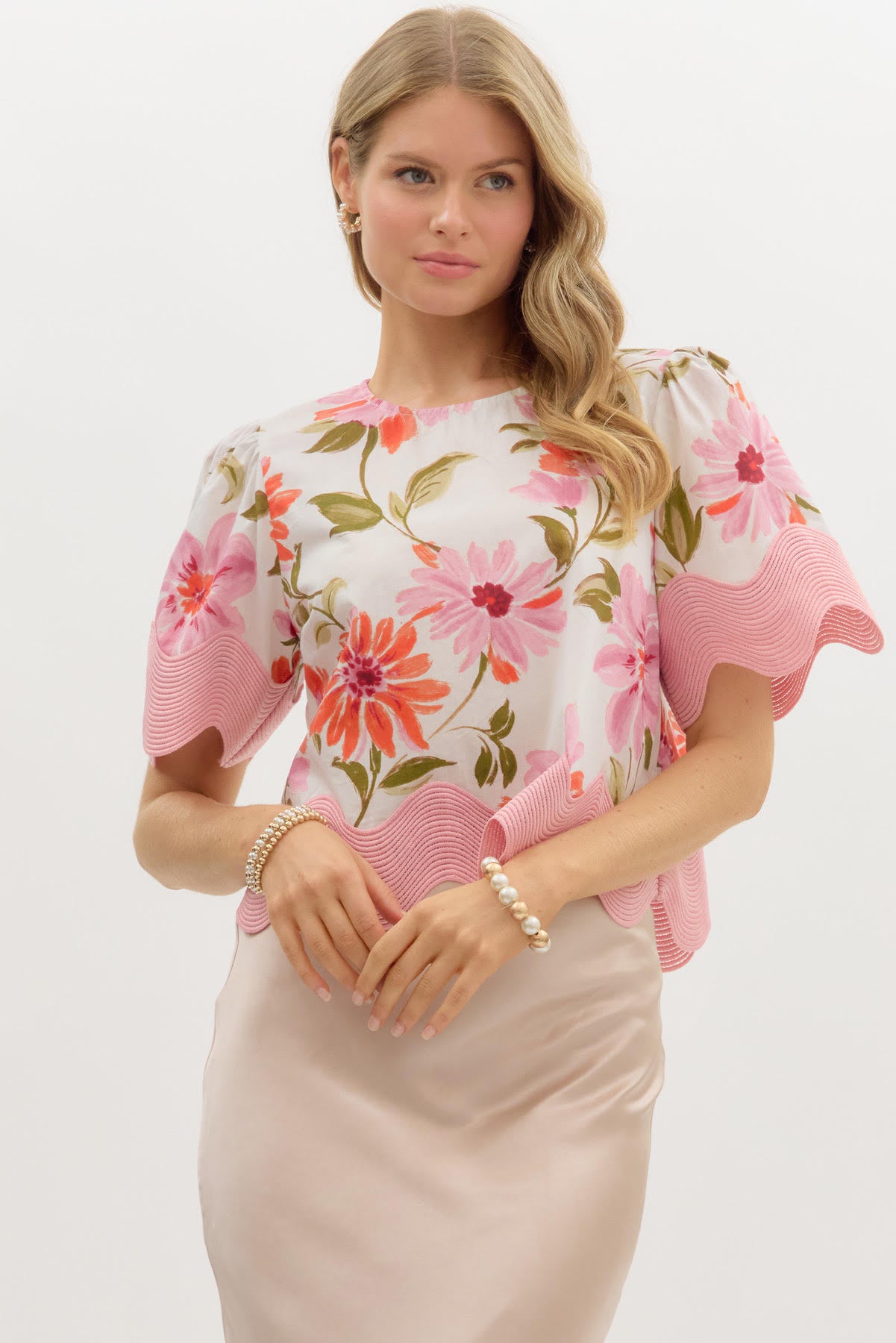 Margaret Floral Detailed Top