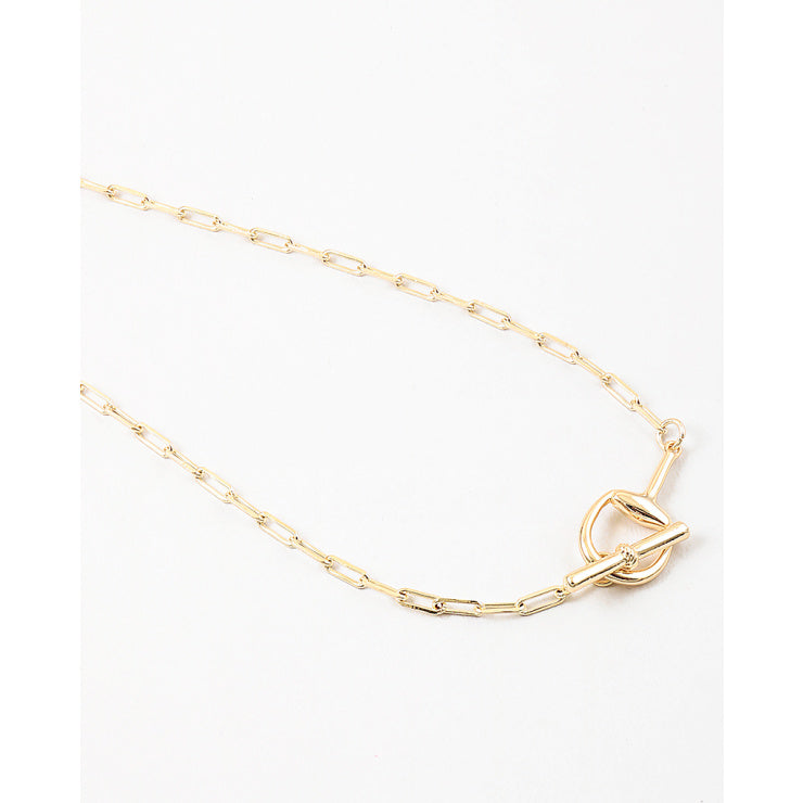 Gold Horse Bit Necklace