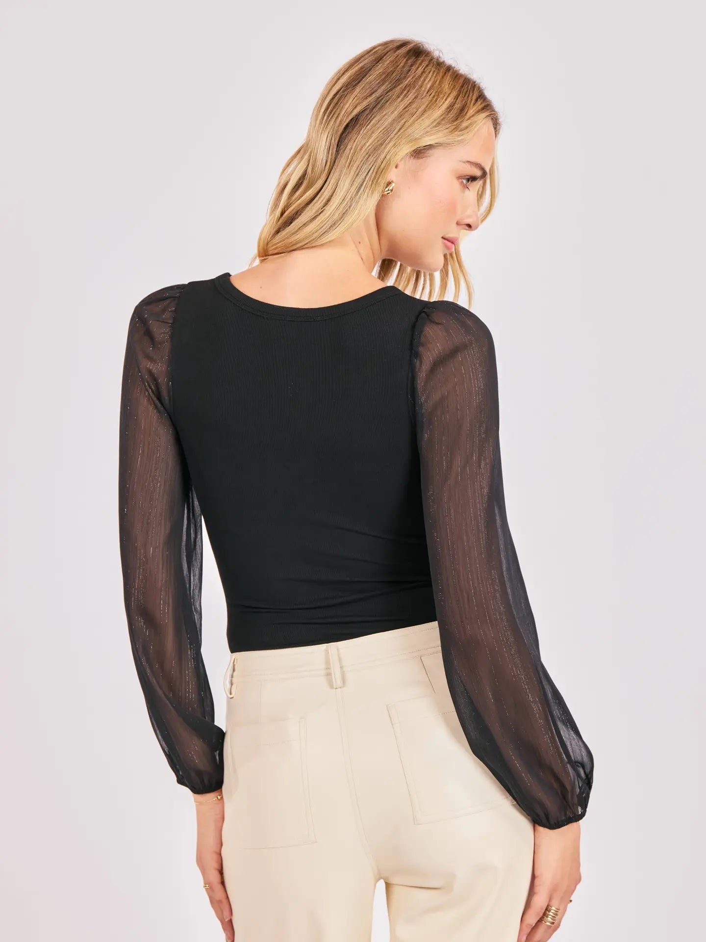 Gleam Mixed Media Bodysuit