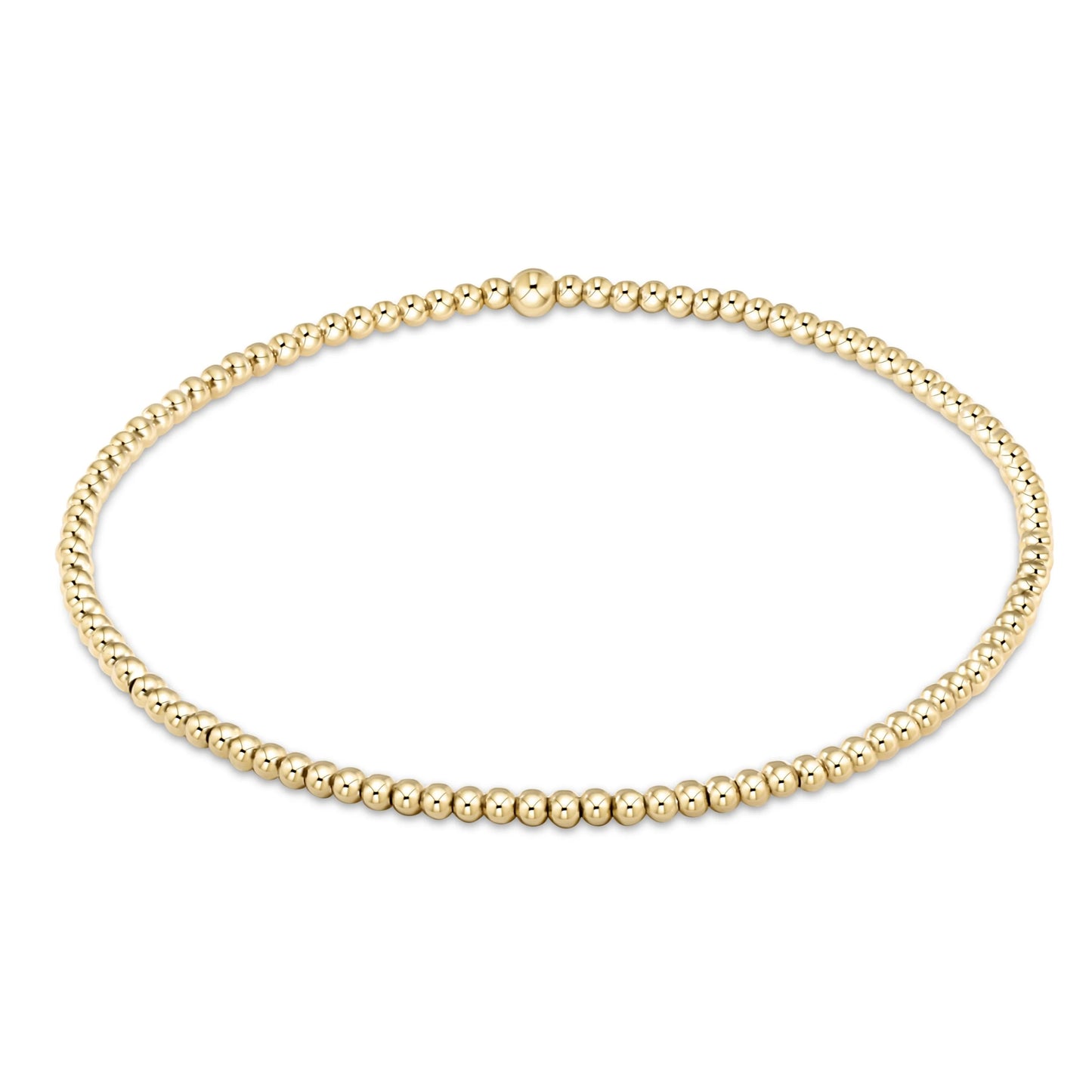 classic gold 2mm bracelet - e.newton