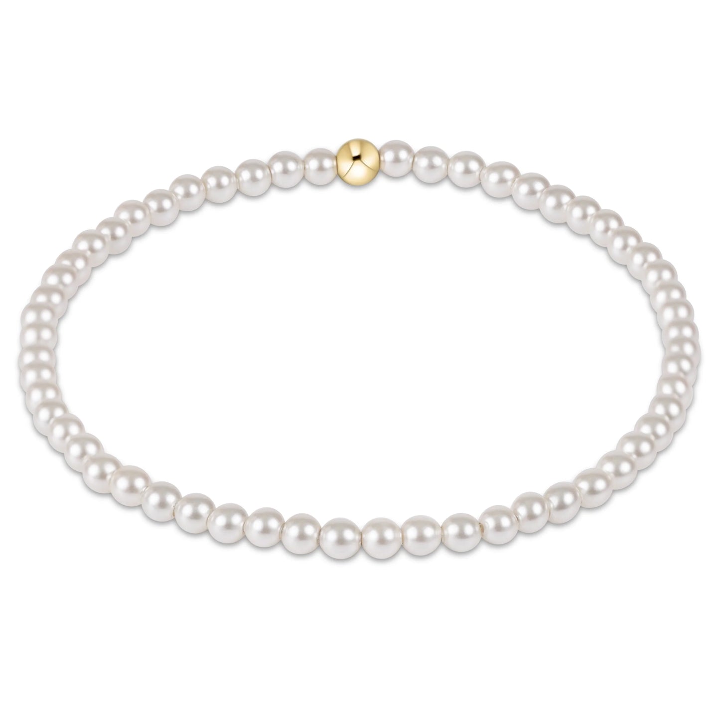 classic pearl 3mm bracelet - e.newton