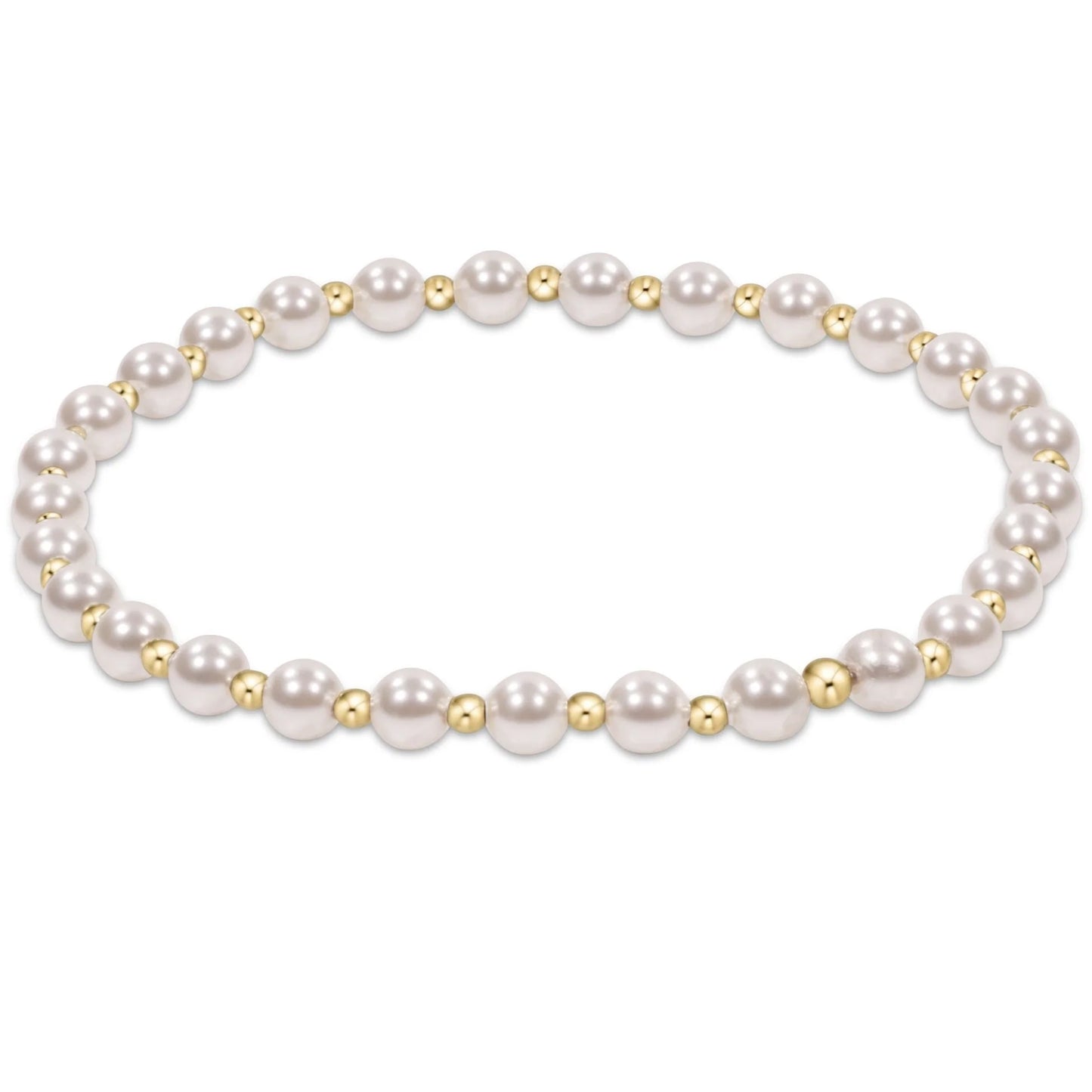 grateful pearl 4mm bracelet -e.newton