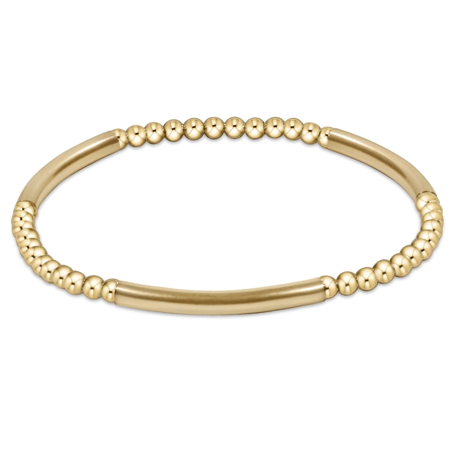 bliss bar smooth gold 3mm bracelet - e.newton