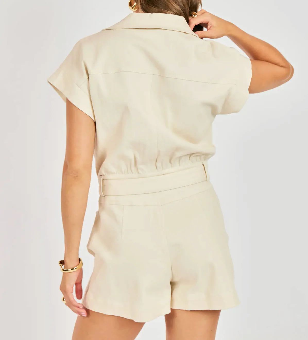 Clear Eyes Belted Romper