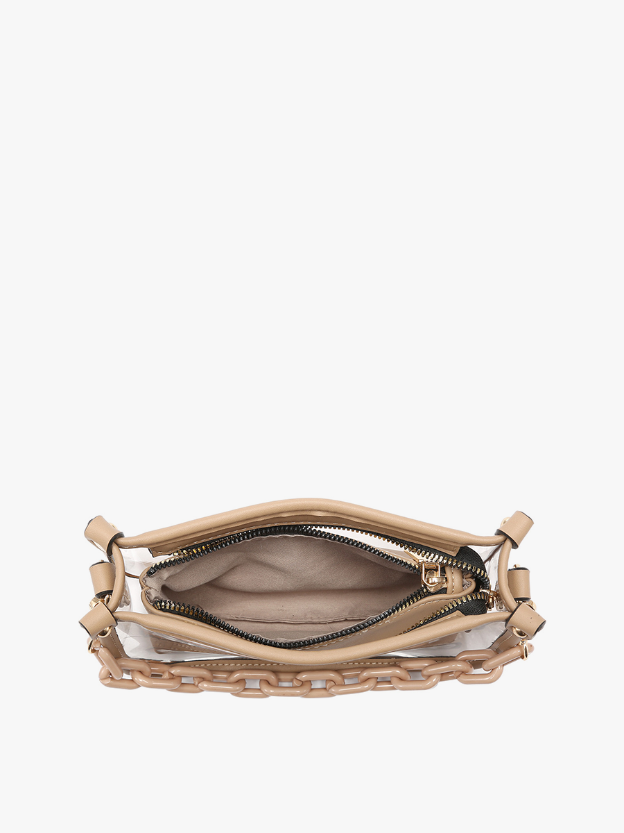 Jessica Stadium Crossbody Bag – Taupe