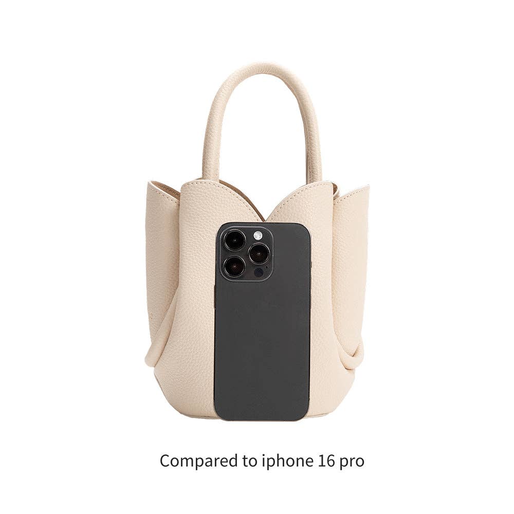 Tulip Mini Bone Top Handle Bag