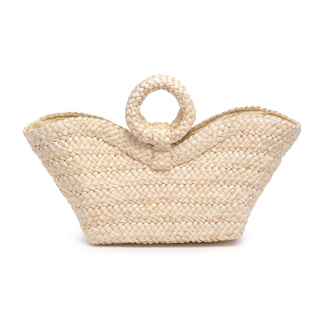 Edith Ring Handle Tote: Ivory