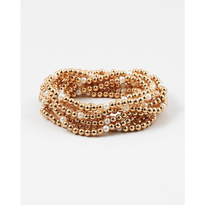 Gigi Gold & Pearl Bracelet Set