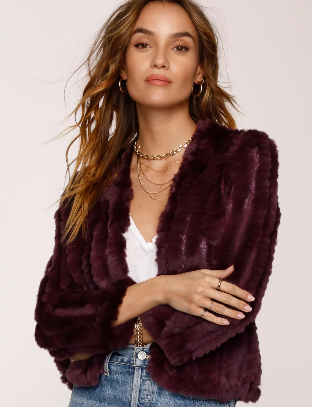 Rosa Jacket in Aubergine