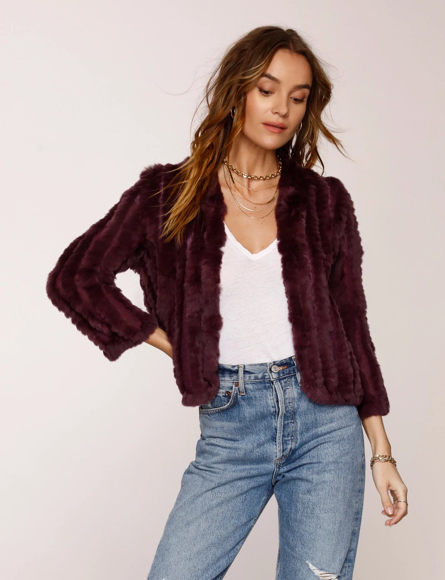 Rosa Jacket in Aubergine