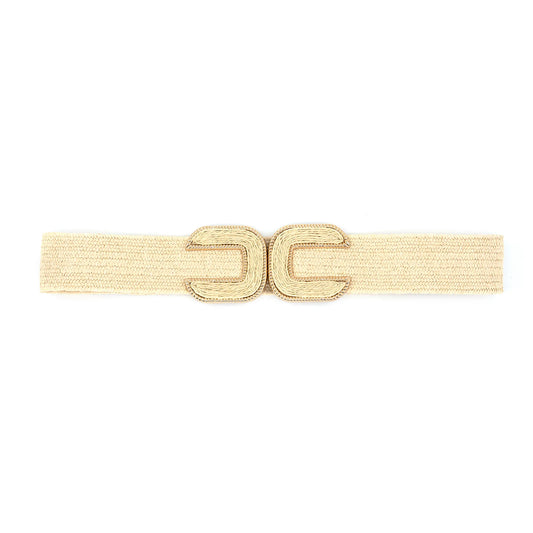 Carmel Straw Stretch Belt