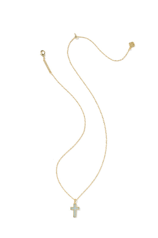 Gold Matte Cross Pendant