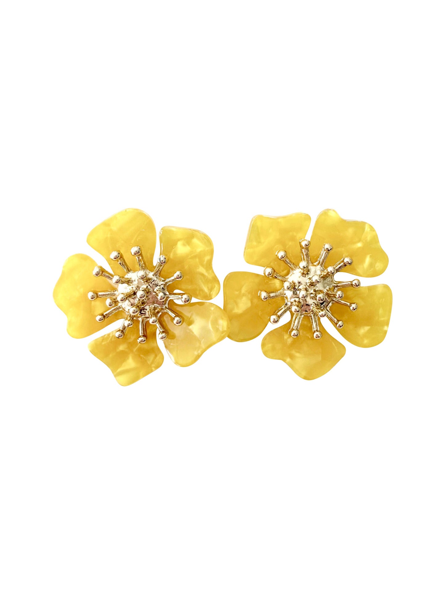 Torunn Flower Earrings- Yellow