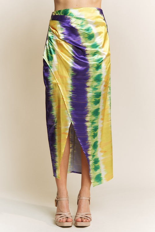 Mardi Gras Satin Skirt