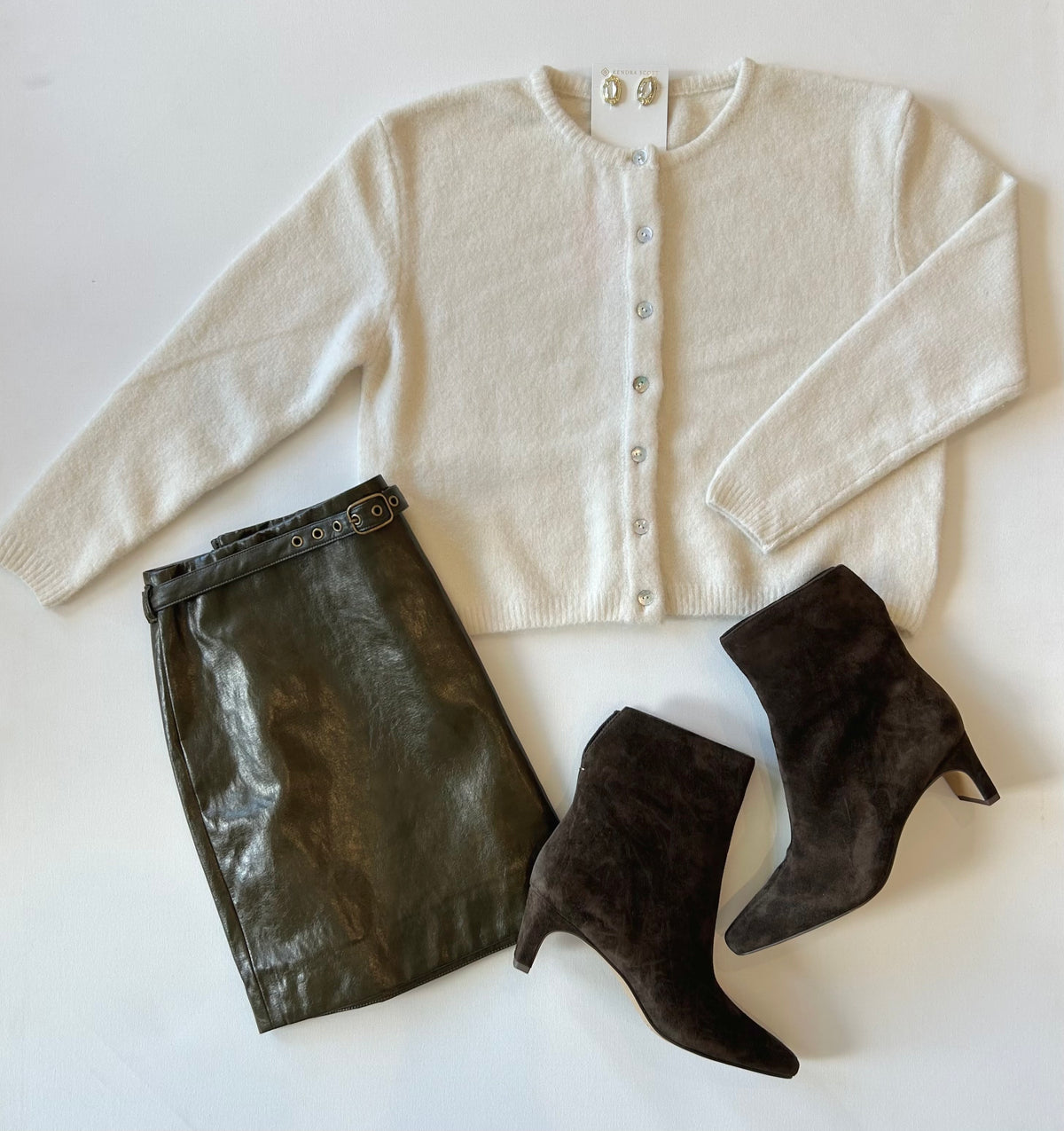 Ecru Cardigan Sweater