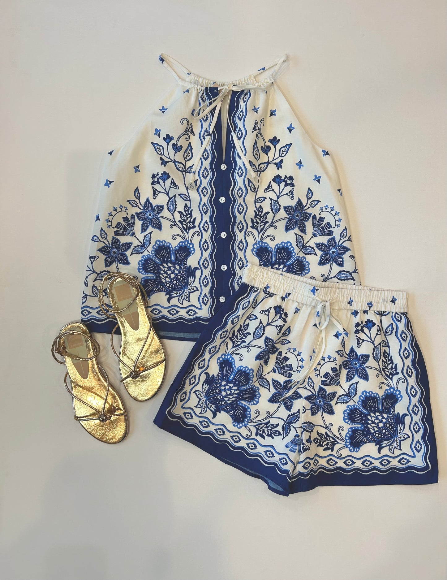 Border Print Shorts