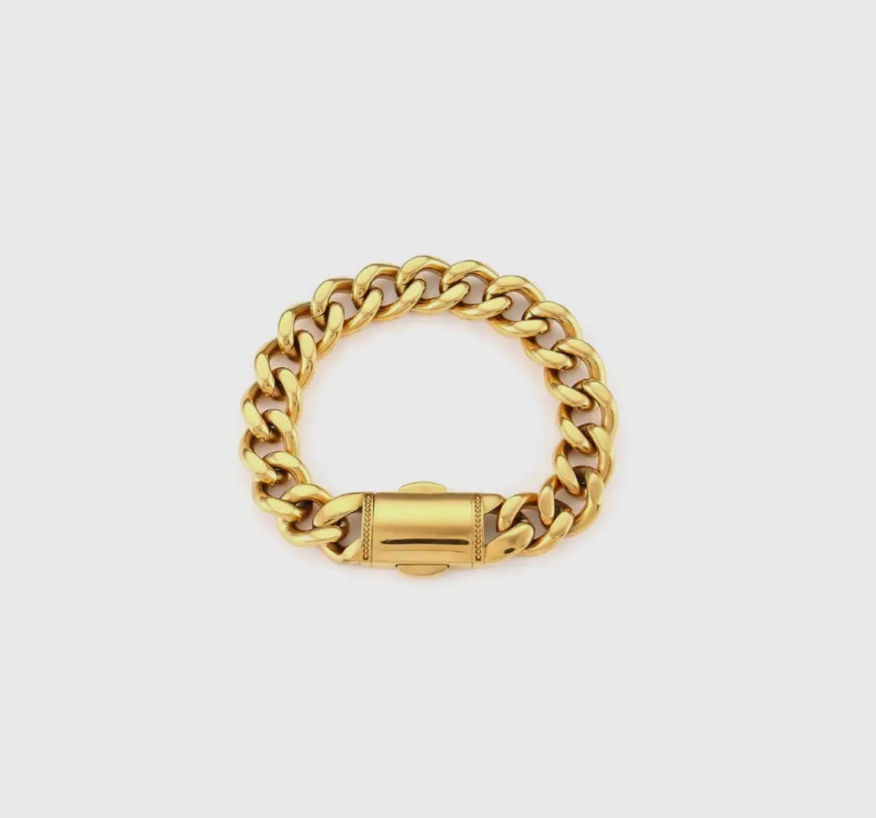 Gold Curb Chain Bracelet
