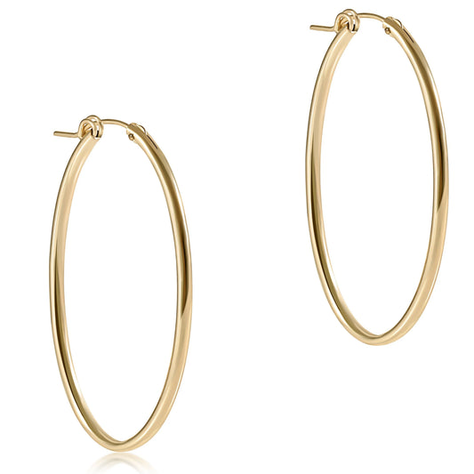 oval gold 2" hoop - smooth e.newton