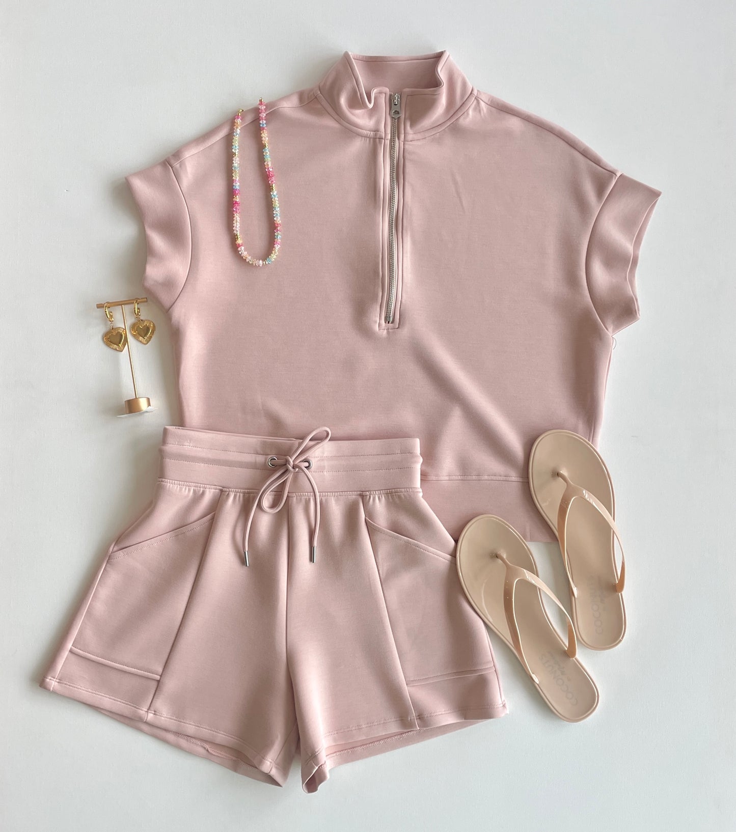 Senza Shorts in Shell Pink