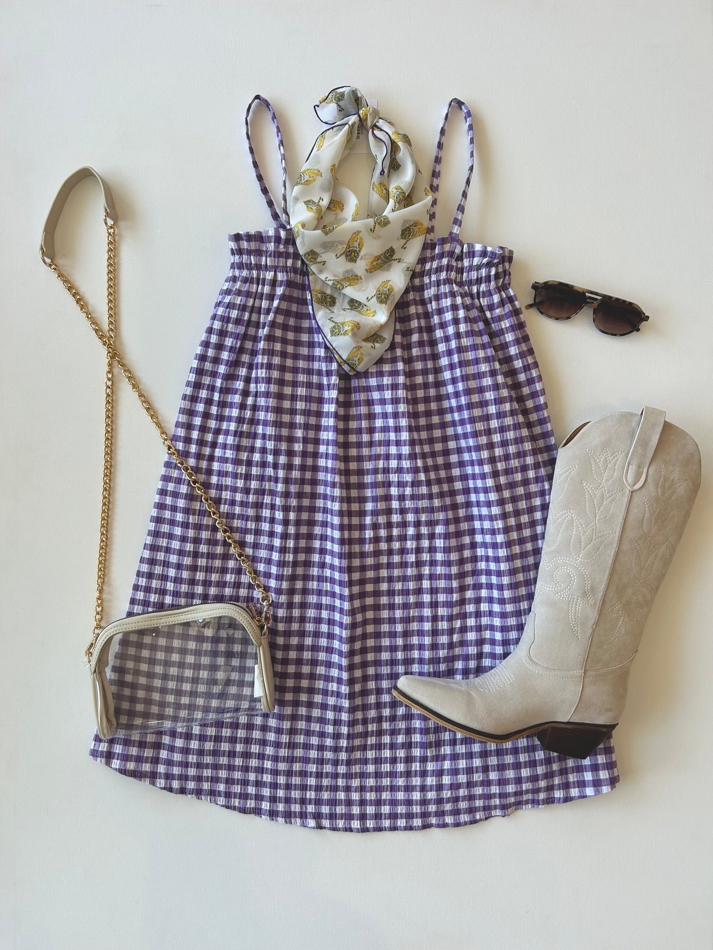 Purple Gingham Sundress